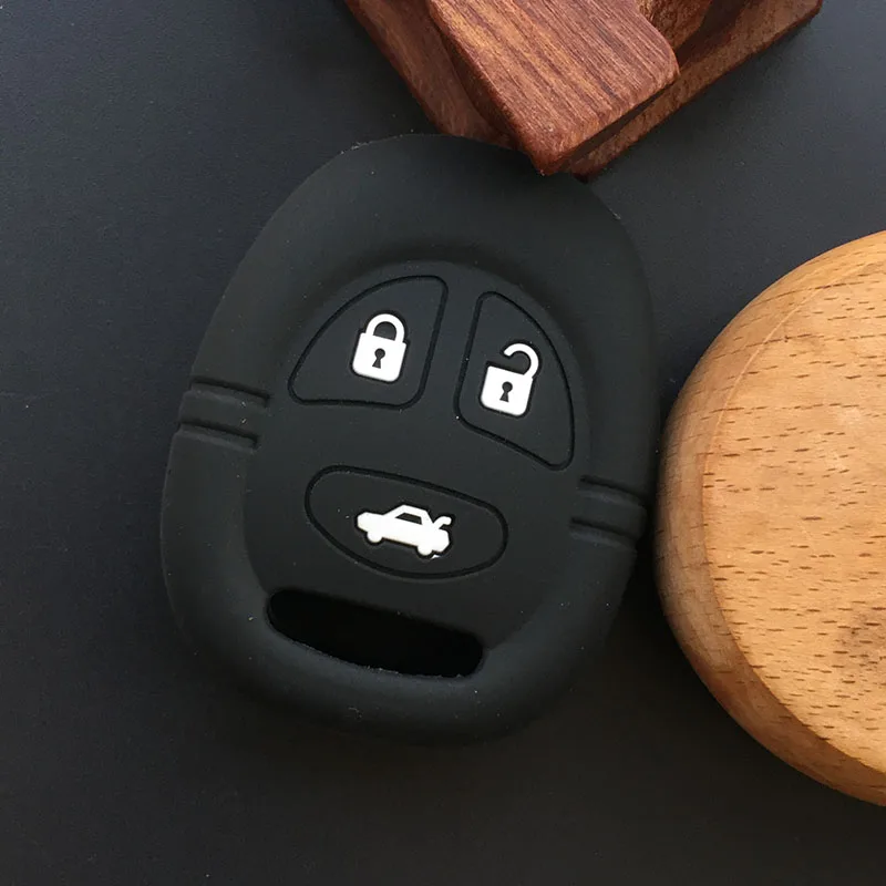 Чехол для автомобильного ключа ZAD силиконовый резиновый чехол с 3 кнопками saab 9 5 93