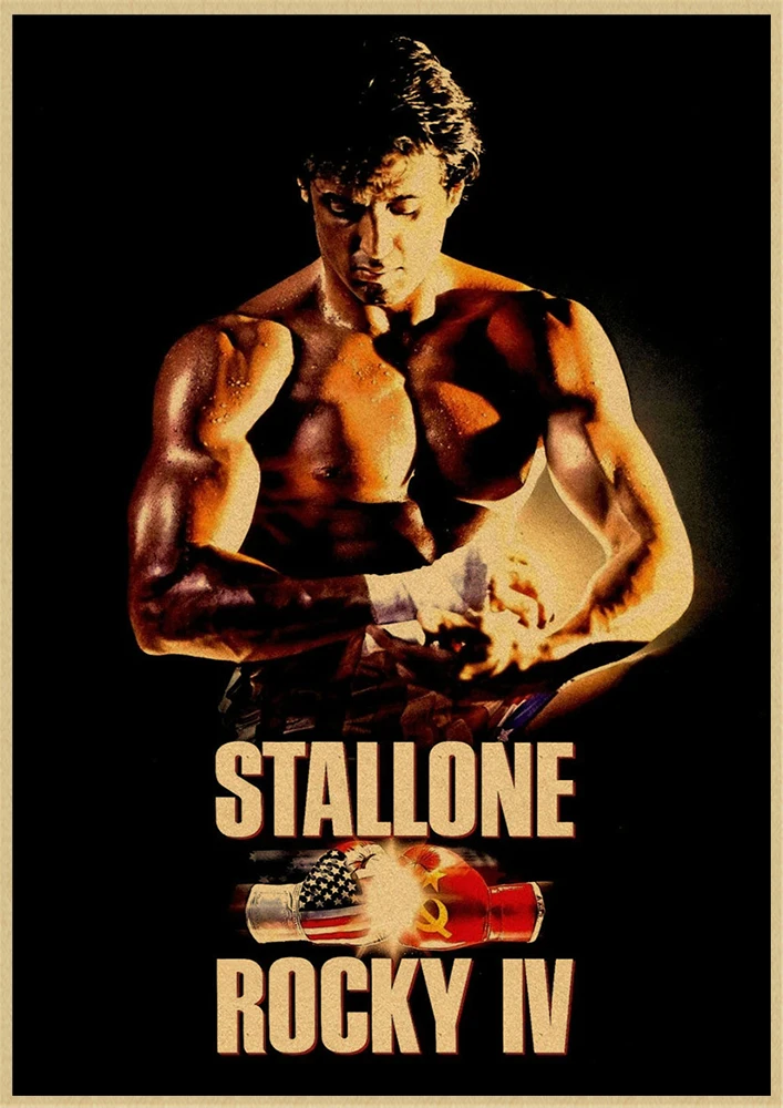 Классический фильм ROCKY Винтаж бумага аниме плакат ROCKY Stallone плакаты домашний Декор стены - Цвет: Лиловый