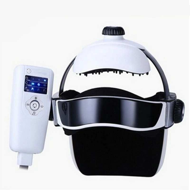 Electric Head Neck Massager Air Pressure Multi-function Far Infrared Heating Vibration Eye Mask Helmet With Music Massage |