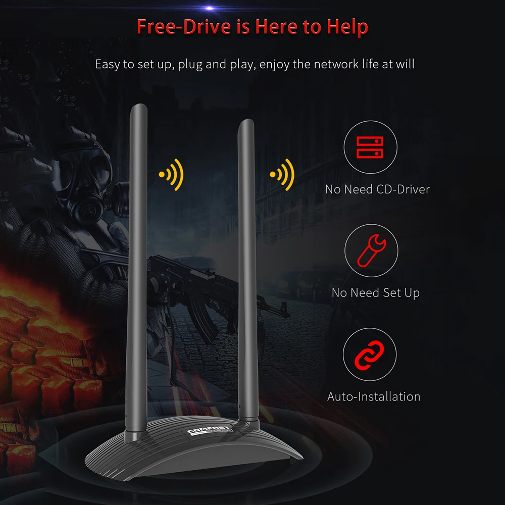 COMFAST CF-7500AC V2 1300 Мбит/с USB WiFi адаптер AC двухдиапазонный 2,4 ГГц/5,8 ГГц беспроводной сетевой маршрутизатор WiFi приемник для дома