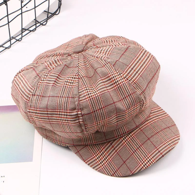 Новинка 2019 модный повседневный клетчатый восьмиугольный винтажный женский
