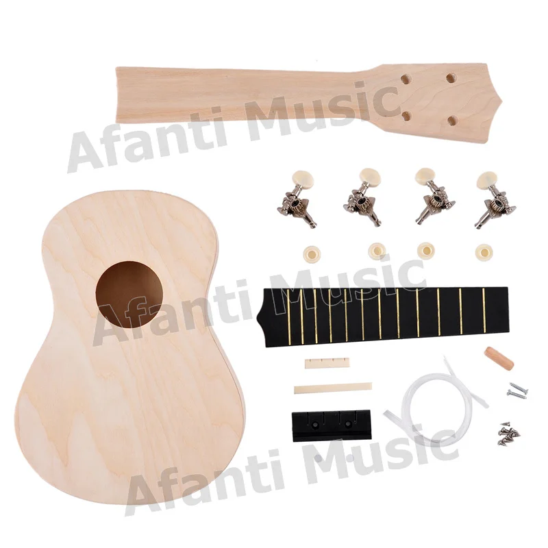 Afanti музыка 21 дюймов DIY Набор укулеле/DIY миниатюрная гитара укулеле (AUK 01)|Укулеле| |