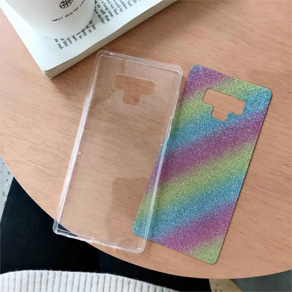 Чехол для samsung Galaxy Note 9 8 S10 S10E S9 плюс крышка градиент Аврора лазерный силикона TPU