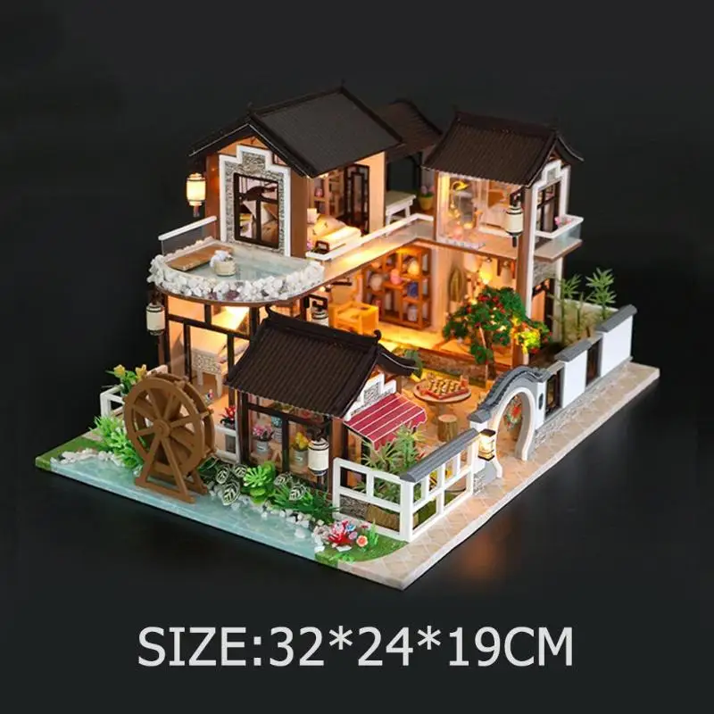 06 Новая девочка DIY 3D Деревянный мини кукольный домик раз квартира кукольный дом мебель развивающие игрушки мебель для детей подарок любви - Цвет: 06
