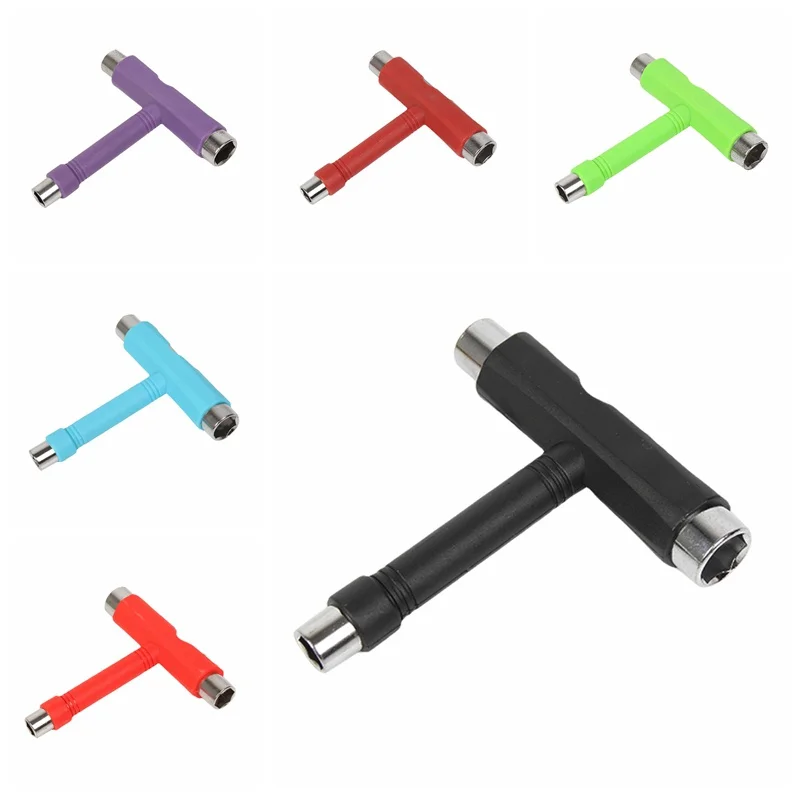 

Portable T-Type Skateboard Tool Screwdriver Socket Portable Lightweight Multi-Function Skateboard T-Tool Hex Wrench