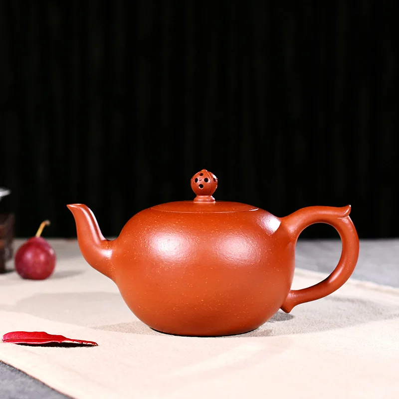 

340ml Yixing Zisha Teapot Authentic Famous Handmade Purple Clay Zhu Mud Foyuan Bead Tea Pot Kung Fu Tea Kettle Free Shipping