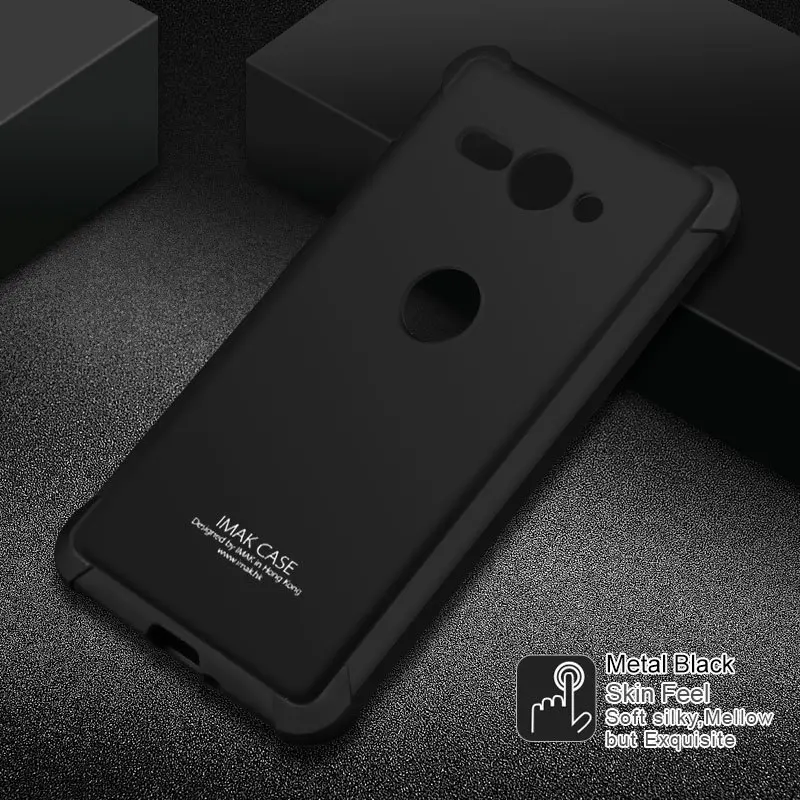 IMAK Для sony XZ2 компактный чехол противоударный мягкий Задняя накладка чехла из ТПУ для sony Xperia XZ2 Compact Dual Sim - Цвет: Metal Black