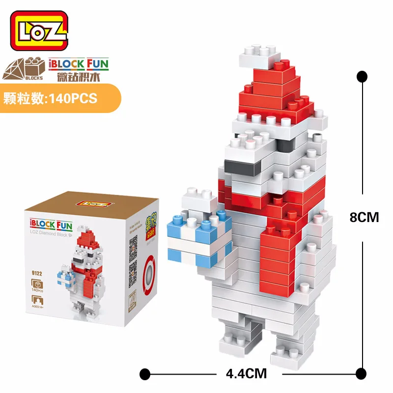 Мини блок для строительства Noel Ours Nano Blocs Jouets Pour Enfants Educatifs Pixel Briques Createur DIY Diamant