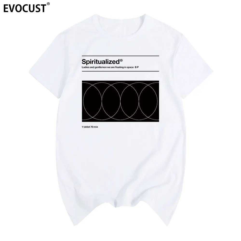 Футболка мужская и женская спирифицированная, винтажная хлопковая рубашка в стиле 90-х с принтом персонажа космических рок-группы, модная одежда унисекс