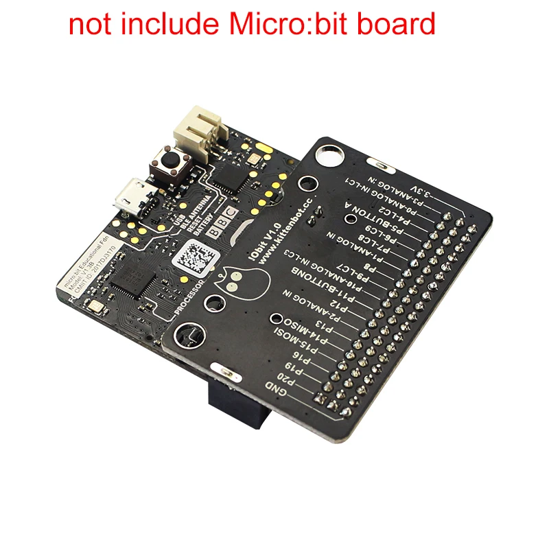 Micro:bit IOBIT Плата расширения GPIO горизонтальная плата адаптера DIY аксессуар для