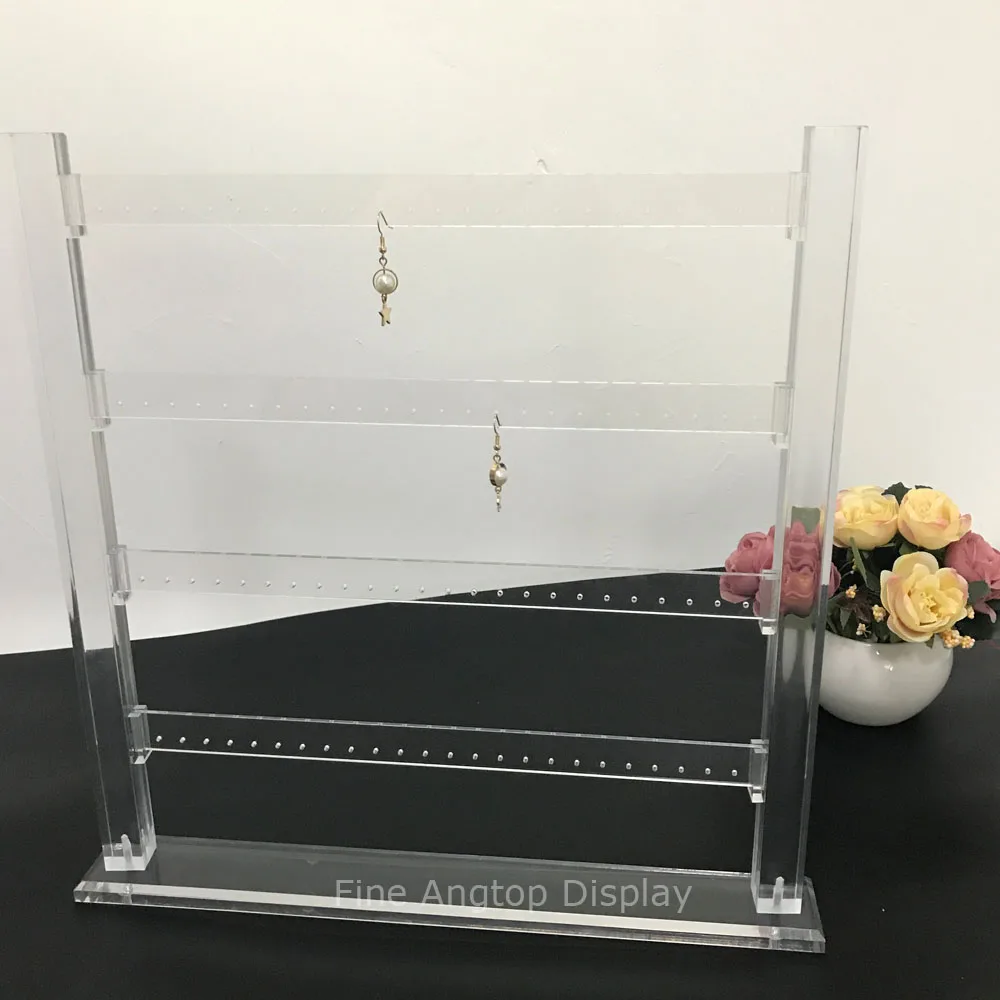 Acrylic Clear Jewellery Ear Studs Earring Display Stand Holder Jewelry Show Rack