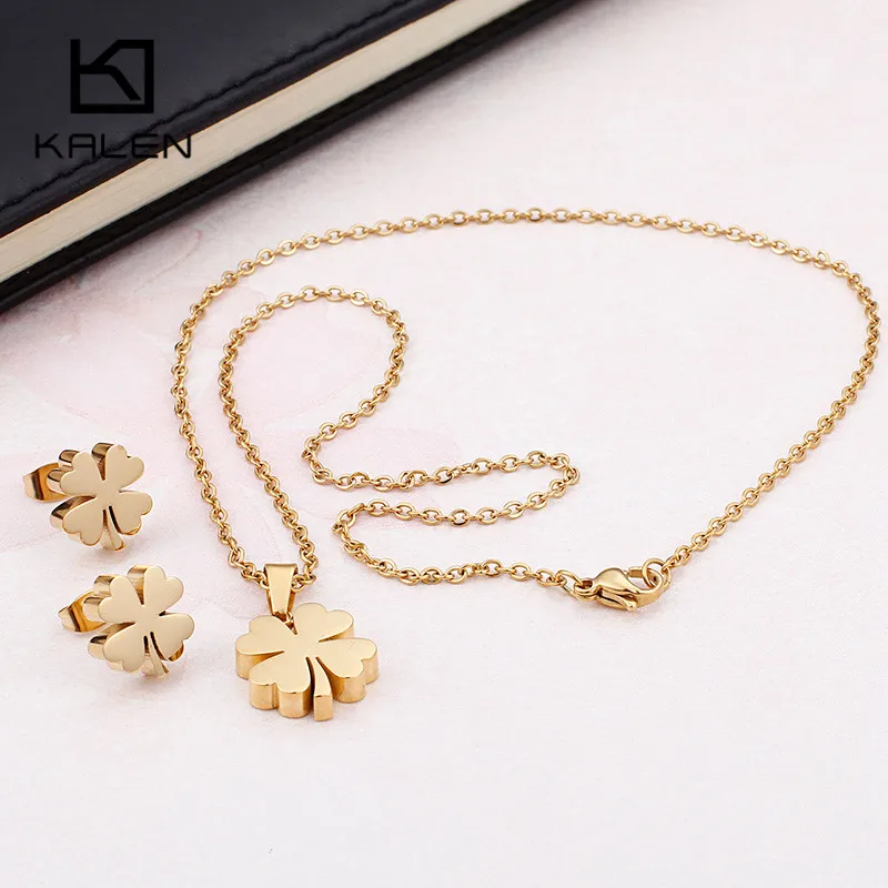 Женский ювелирный комплект из колье и серёг нержавеющей стали|jewelry sets for women|jewelry