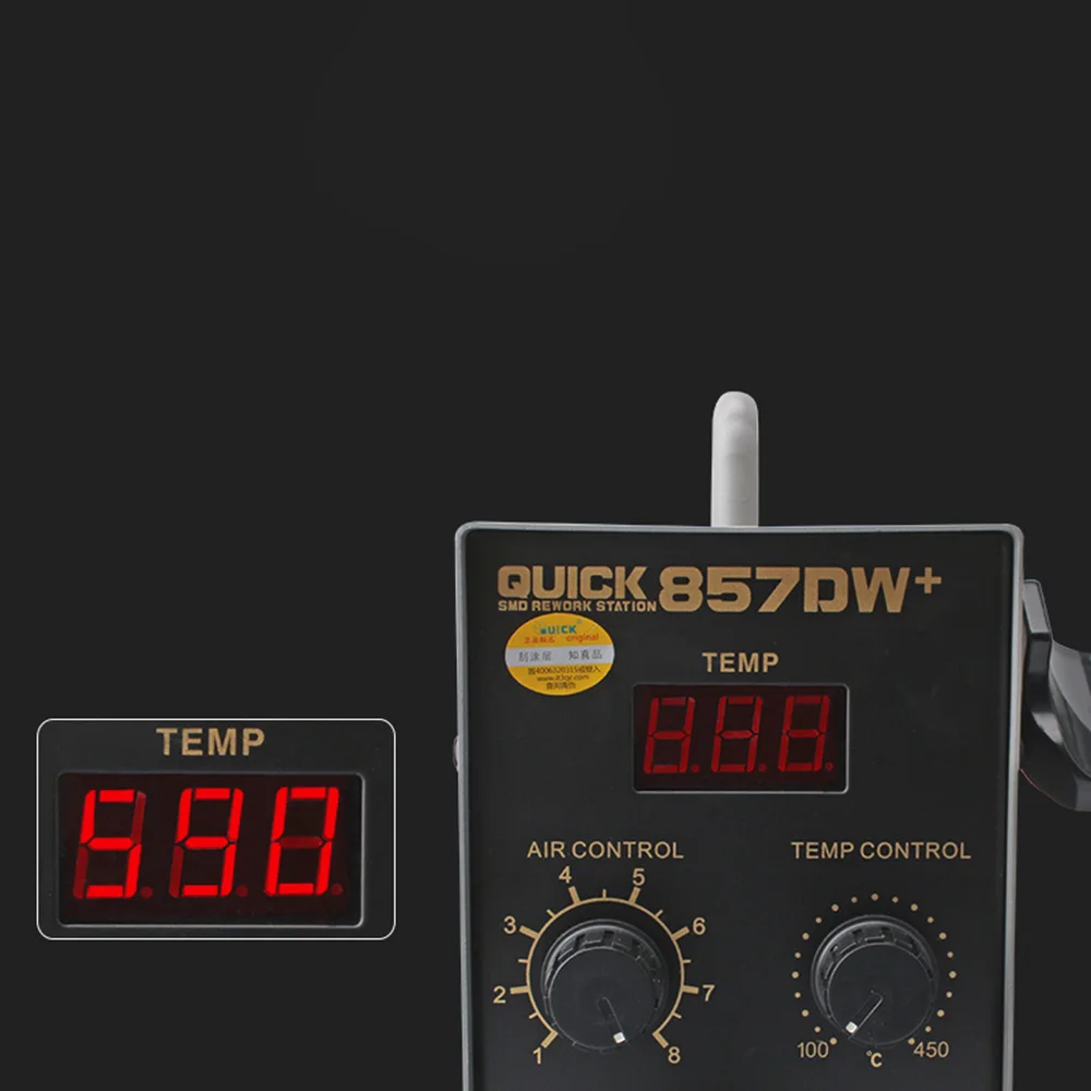 580 Вт 220 В/110 В быстрая 857DW+ Регулируемая фена электрическая тепловая пушка паяльная станция с цифровым дисплеем