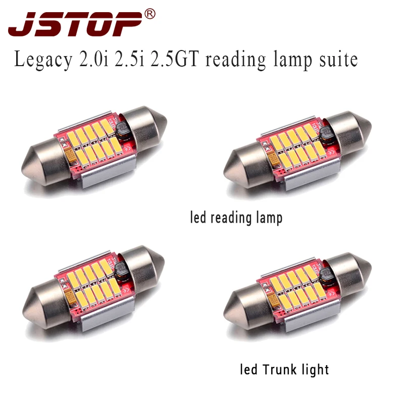 JSTOP 4 шт./компл. Legacy 2.0i 2.5i 2.5GT светодиодсветильник для чтения festoon C5W автомобильная