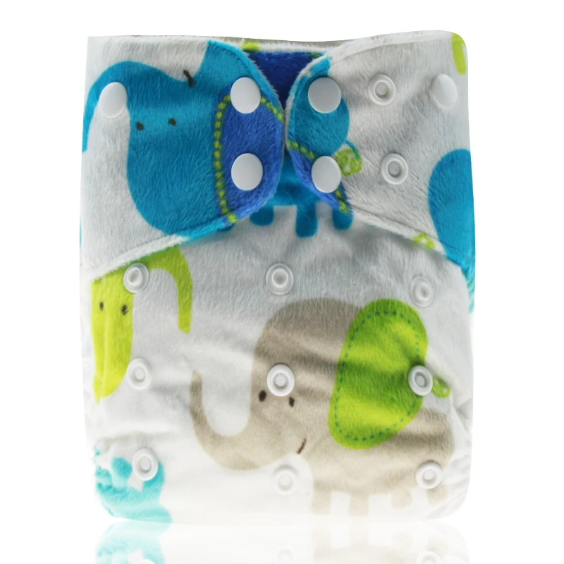 Бренд PORORO супер мягкие детские тканевые подгузники с принтом minky PUL все в одном