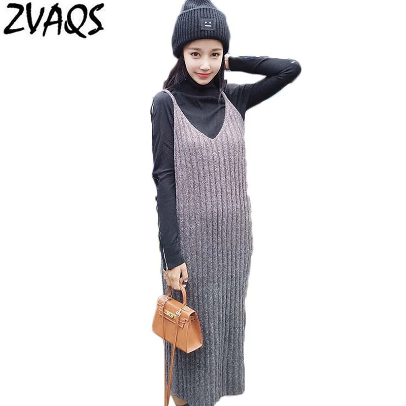 Женское трикотажное платье с V-образным вырезом черное облегающее платье-свитер