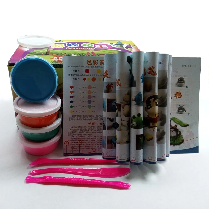 Волшебный свет глины Playdough Fimo Полимерная глина моделирование с Инструменты