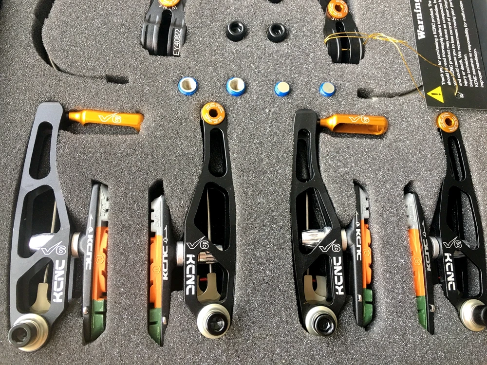 KCNC V6 VB6 MTB FOLD BIKE V тормозные рычаги и суппорты велосипедный обод тормоза набор с рычагами 340 г полный комплект черный цвет