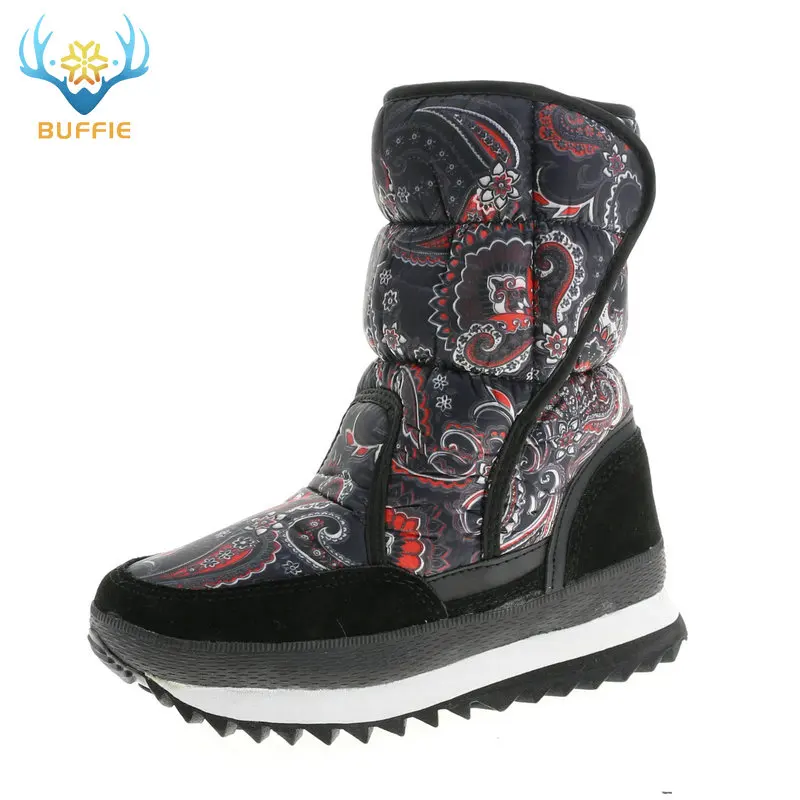 2019 зимние сапоги женские стильные цветные с цветком EVA резиновой подошвой теплая