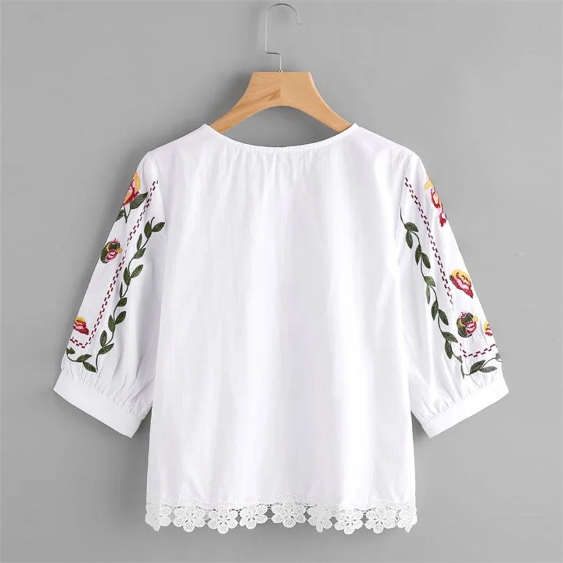 Кружево кисточкой отделка лонгслив из фасонной пряжи Boho женские футболки 2019