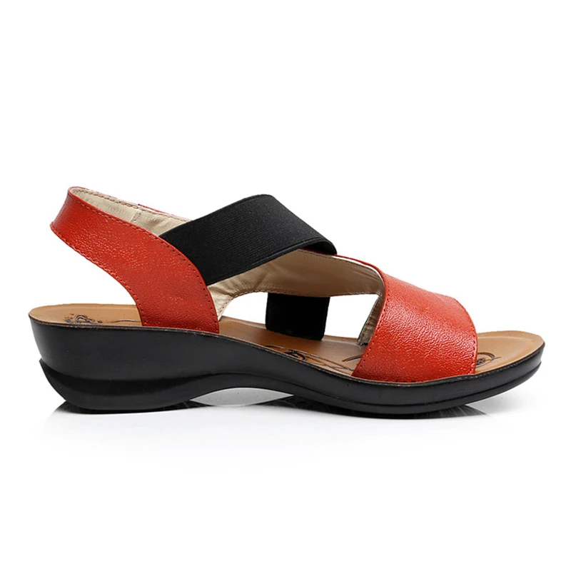 YAERNI/Новые летние женские сандалии средней высоты с мягкой подошвой Модные