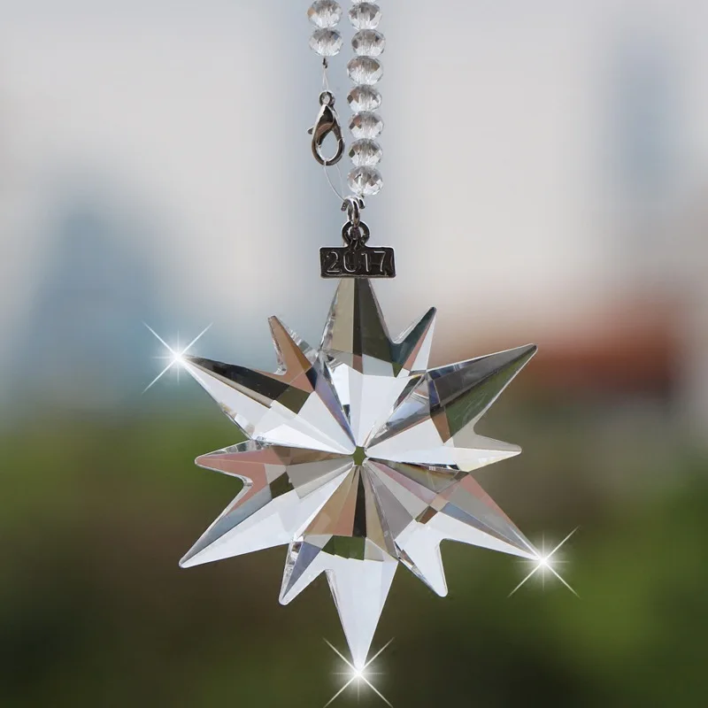 Хрустальная Снежинка подвеска автомобиля подвесные украшения авто интерьер зеркало заднего вида Декор болтаются украшения Аксессуары