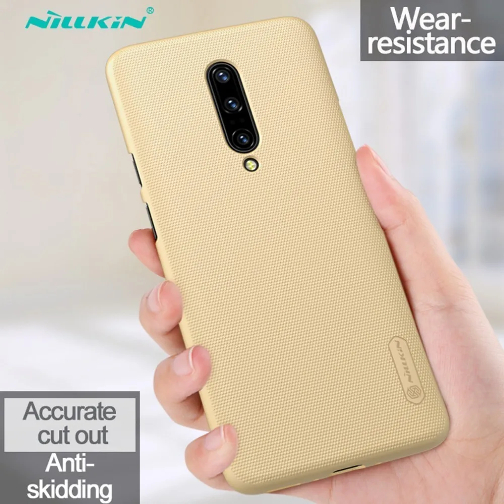 Gold Nillkin для OnePlus 7 Pro чехол Nillkin матовый щит Жесткий ПК задняя крышка телефона для OnePlus 7 - Цвет: Gold