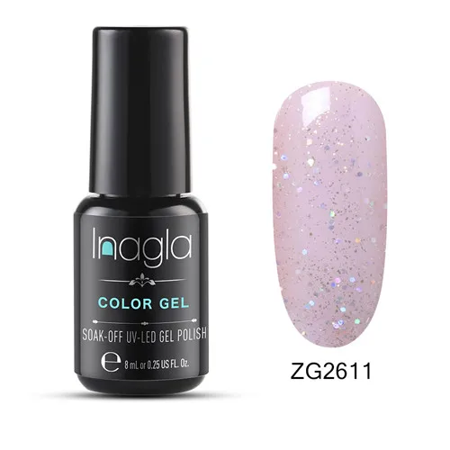ZG2611 Inagla 8 мл Сияющий Блеск Bling Pearl paint Гель-лак для нейл-арта замачиваемый УФ светодиодный Гель-лак для ногтей маникюрный лак - Цвет: ZG2611
