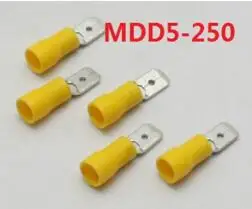 Mdd5 250 мужской изоляцией Лопата быстрый разъем Терминалы обжимной вывод AWG mdd|crimp