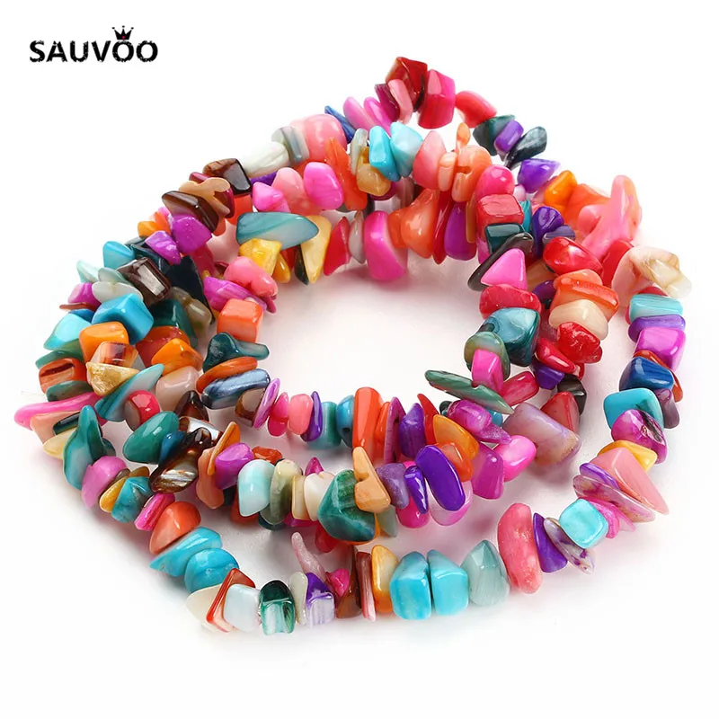 SAUVOO прибл. 80 см/31 5 дюйма зеркальные морские оболочки каменные чипсы бусины гравий
