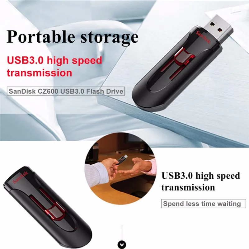 SanDisk CZ48 usb флеш-карта памяти 64 Гб 128 ГБ накопитель 3,0 Флешка 32 Гб 128 ГБ usb флеш-карта высокоскоростная флеш-карта памяти