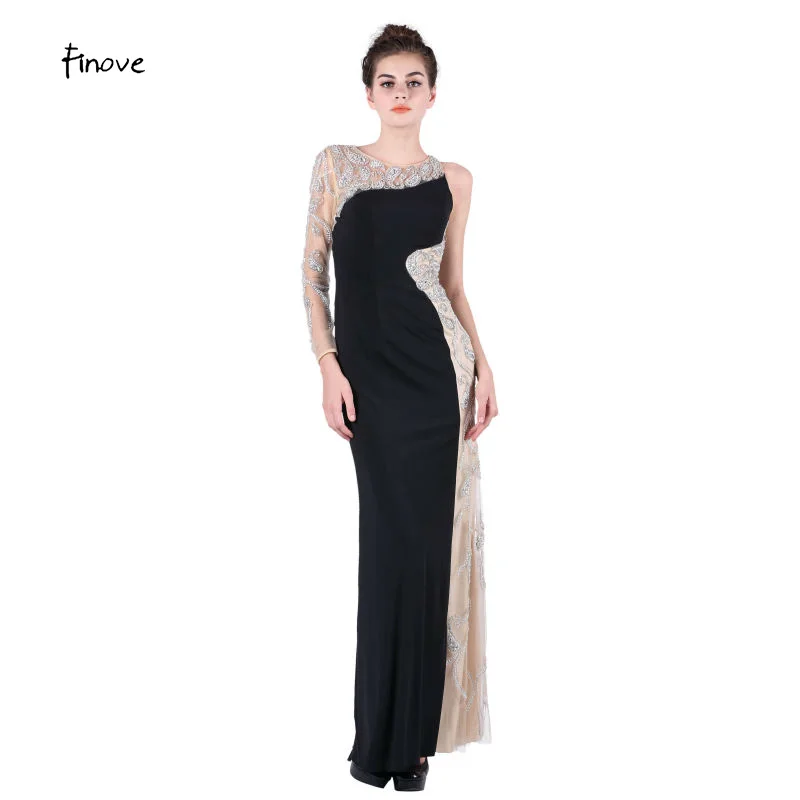 Элегантные вечерние платья платье 2019 эластичный длинный рукав назад этаж Длина с