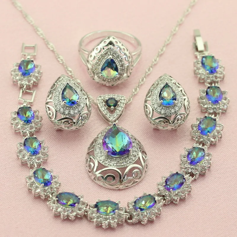 WPAITKYS классические Разноцветные кристаллы серебряного цвета Свадебные Ювелирные
