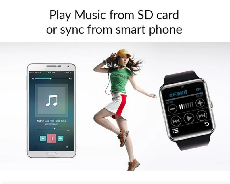 Смарт-часы Android GT08 часы со слотом для sim-карты Push Message Bluetooth подключение Android телефон PK DZ09 Smartwatch Z60