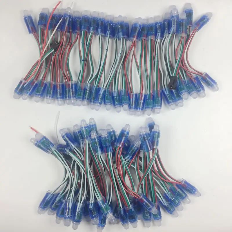 2000 шт 12 мм WS2811 2811 IC полноцветный пиксельный светодиодный модуль света DC 5V вход IP68