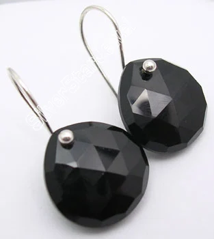 BLACK ONYX Chanti Международный серебряный розовый кварц великолепный ретро стиль новые серьги 2,6 см - Окраска металла: BLACK ONYX