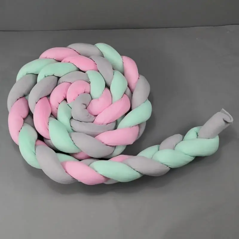 1 M/2M3M бампер для детской кровати четыре слоя Узелок ручная работа длинная