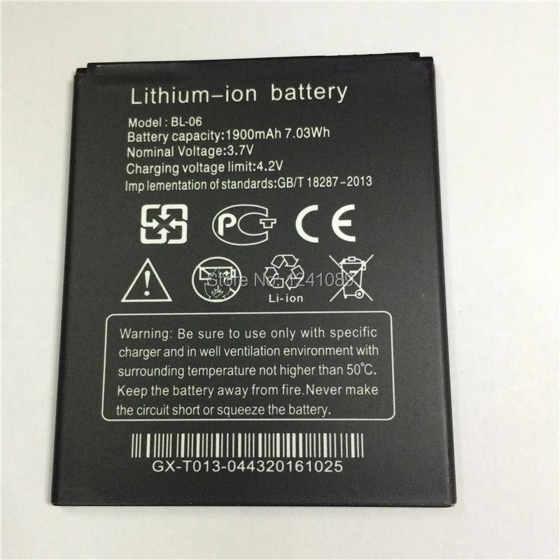 100% Оригинальная батарея THL BL-06 1900 мАч T6C оригинальное качество мобильный телефон с