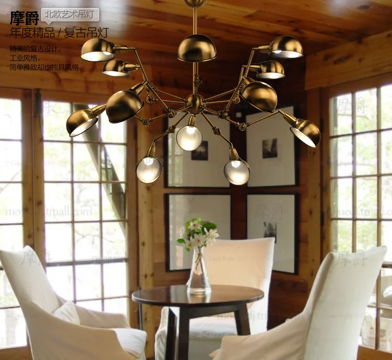 Современная светодиодная люстра в стиле ретро Лофт индастриал длинная лампа для