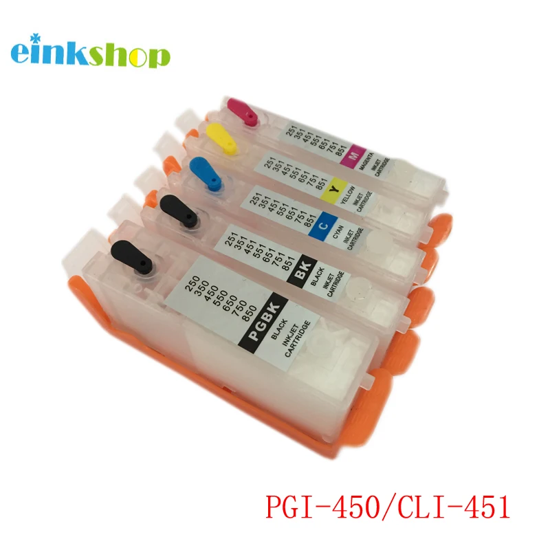 Einkshop PGI450 многоразового использования для Canon cli450 PIXMA IP7240 MG5440 MG5540 MG6440 MG6640 MG5640 MX924 MX724
