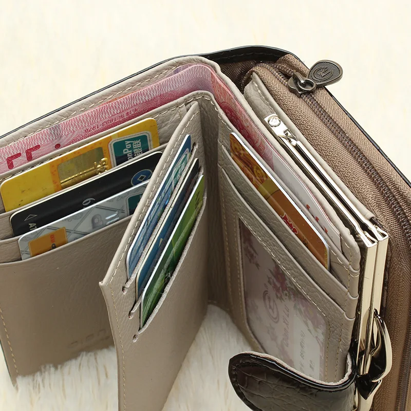 Внешняя торговля Новые женские кошельки из натуральной кожи под кожу аллигатора