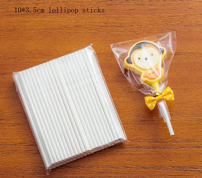 100pcs sticks 60g Сердце цветок круглой формы силиконовая форма для леденцов формы для выпечки 3D ручной работы Поп палочки леденцы конфеты шоколадный торт украшения формы - Цвет: 100pcs sticks 60g