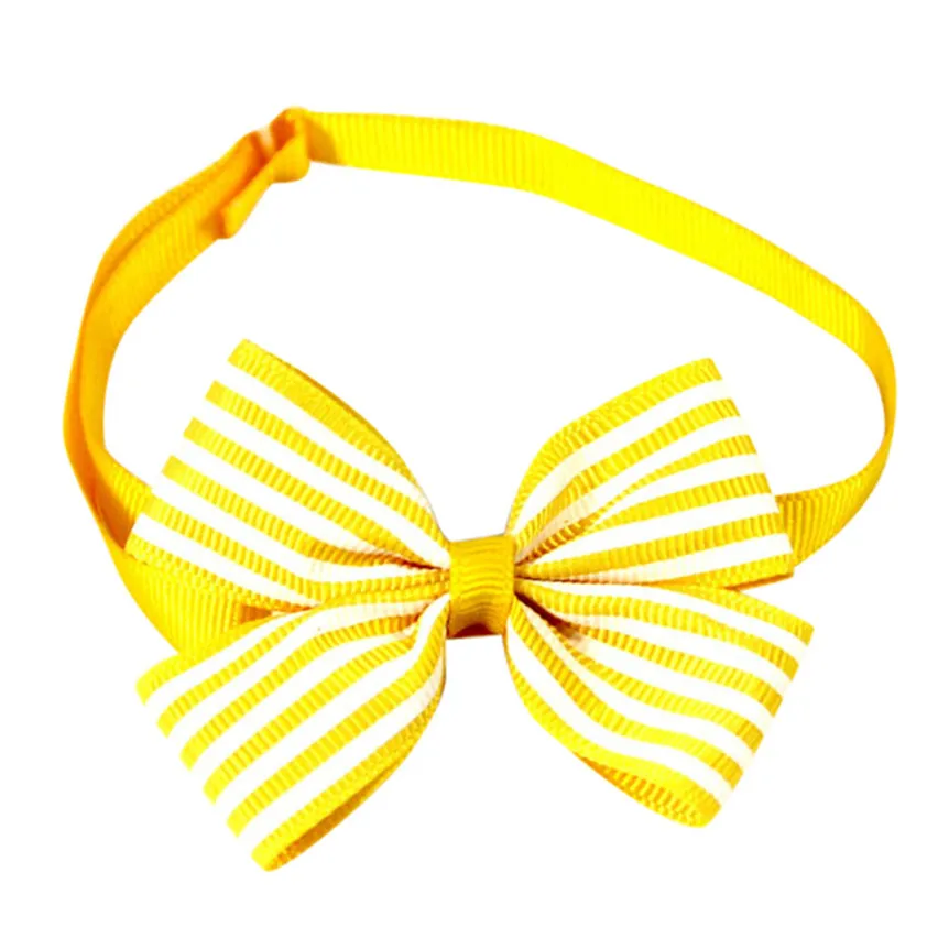 Милый регулируемый галстук бабочка в полоску для собаки щенка кошки ленты