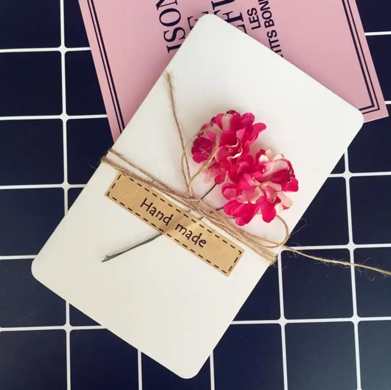 Креативная открытка ручной работы с сухими цветами 10 шт./лот сделай сам