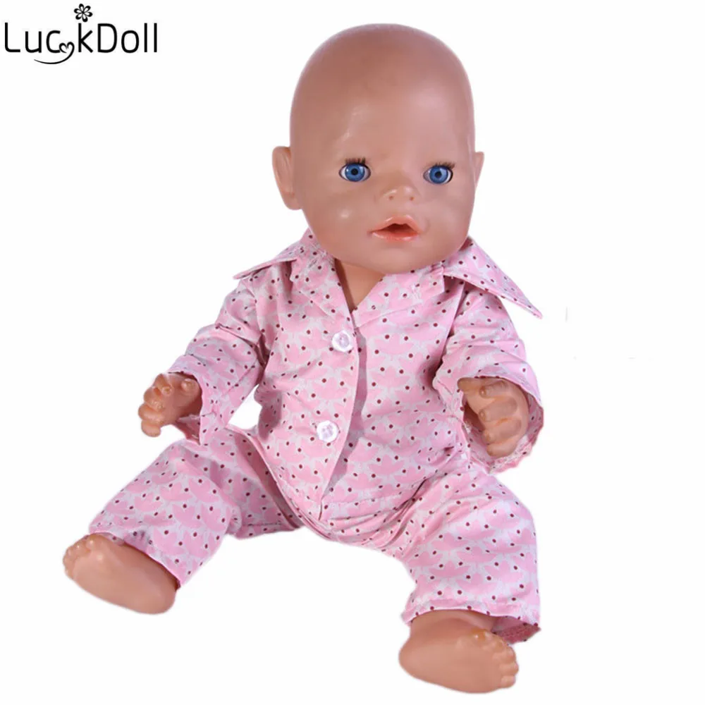 Luckydoll 15 шт. новая одежда куклы пижамы подходит 18 дюймов Американский 43 см BabyDoll аксессуары игрушки Детские лучшие рождественские подарки