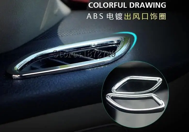 Для Nissan Teana/Altima 2013 2014 Хромированная передняя крышка на вентиляционное отверстие 2