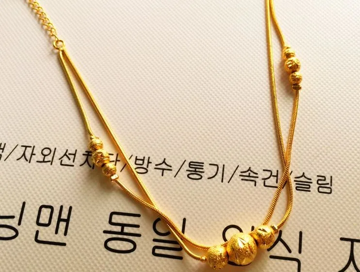

Popular Korean jewelry plated round beads snake anklets elegant woman wedding engagement gifts