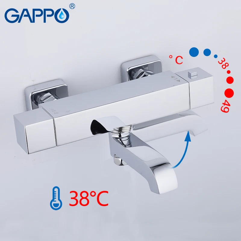 Смеситель для душа GAPPO s с термостатом термостатический настенный кран Водопад