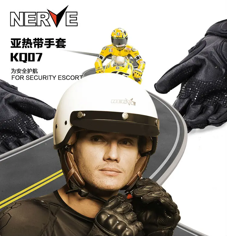 

Motorcycle gloves mesh breathable drop knight gloves leather racing gloves summer men and women NERVE S M L XL