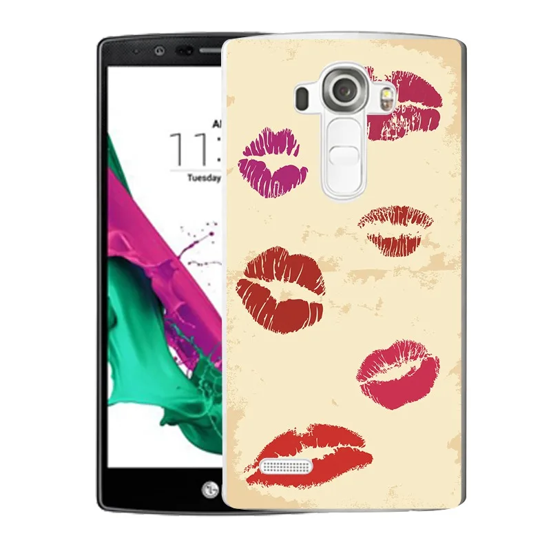 QMSWEI TPU Transparent Phone Case For LG K3 K4 K5 K8 Superman Deer Lip Painted Design Soft Protective Cover G3 G4 G5 V10 |